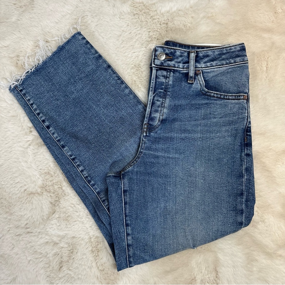 Express Relaxed Straight Ankle Highrise Stretch Jeans Size 2